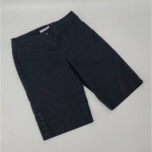 Cabi Bermuda 'Marine' Navy Shorts Size 4 Mid Rise NWT